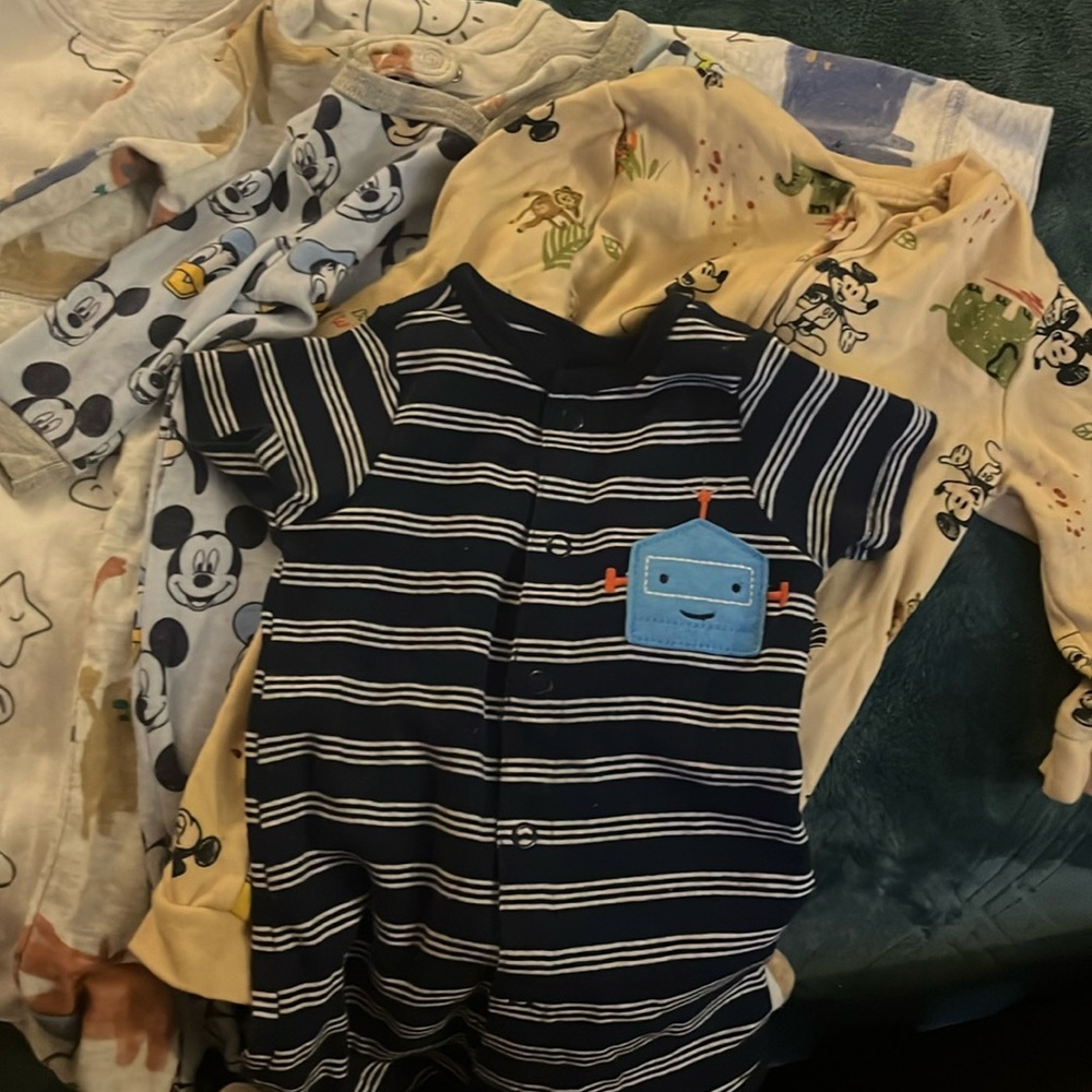 Lightly used baby onesies 0-3 mo